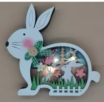 Light up wooden rabbit